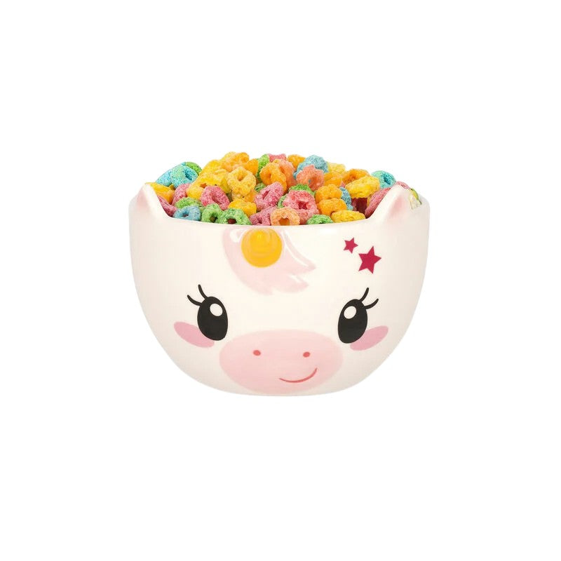 Bellissima tazza da colazione legami a tema unicorno, con la scritta "Belive in magic"