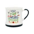 Bellissima tazza in ceramica di altissima qualità, bianca con la scritta Have Yourself a Merry Christmas