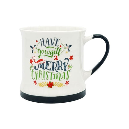 Bellissima tazza in ceramica di altissima qualità, bianca con la scritta Have Yourself a Merry Christmas