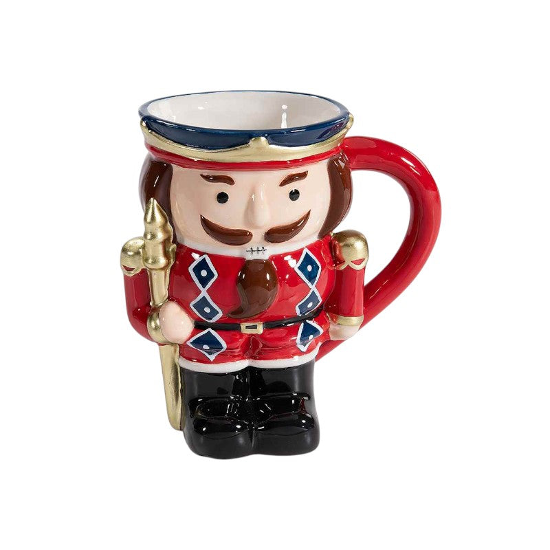 Bellissima tazza natalizia in ceramica a forma di schiaccianoci