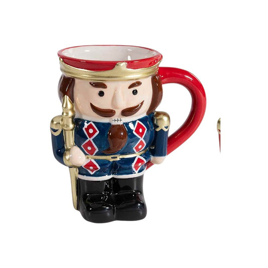 Bellissima tazza natalizia in ceramica a forma di schiaccianoci