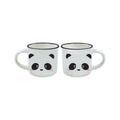 Bellissimo set composto da due tazzine da espresso legami a tema panda.