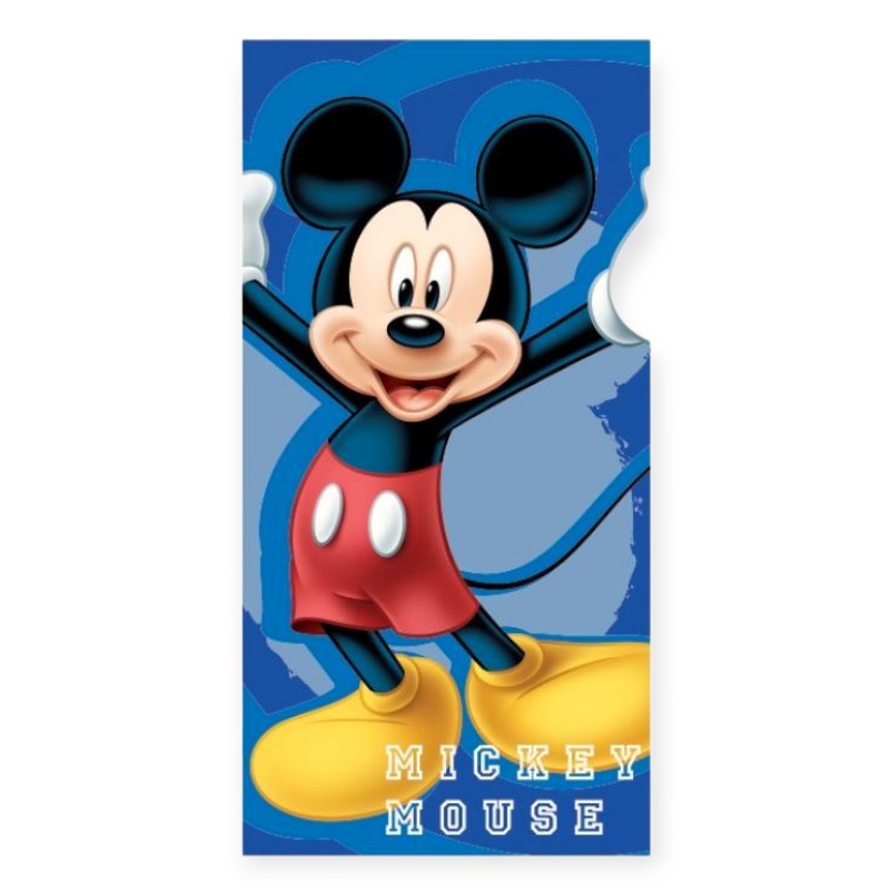 Bellissimo telo mare in microfibra design topolino. Asciugamano blu da spiaggia o da piscina a tema Disney Mickey Mouse