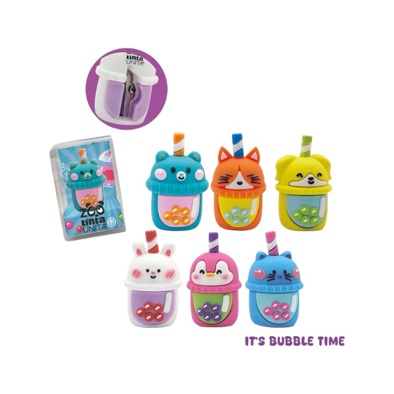 Temperino classico con design kawaii tinta unita collezione limited edition bubble tea