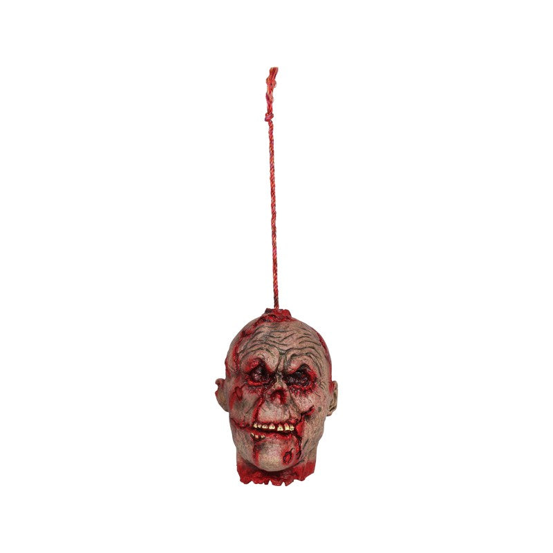 Testa zombie decorativa di Halloween con cordino: decorazione horror da appendere per feste, case infestate e allestimenti da brivido. Su Viano Shop!