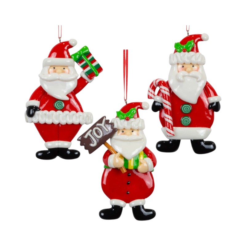 Bellissimo set composto da tre babbi natale perfetti per decorare casa