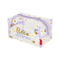 Trousse beauty case Legami Bee Different in PVC trasparente con api e margherite, bordo lilla. Organizza i trucchi con stile! Scoprila ora