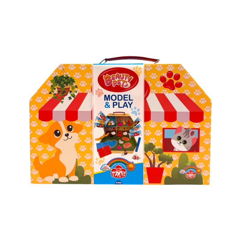 Didò Beauty Pet Model & Play: valigetta pet shop con pasta per giocare, formine e scena per modellare cani e gatti. Su Viano Shop!