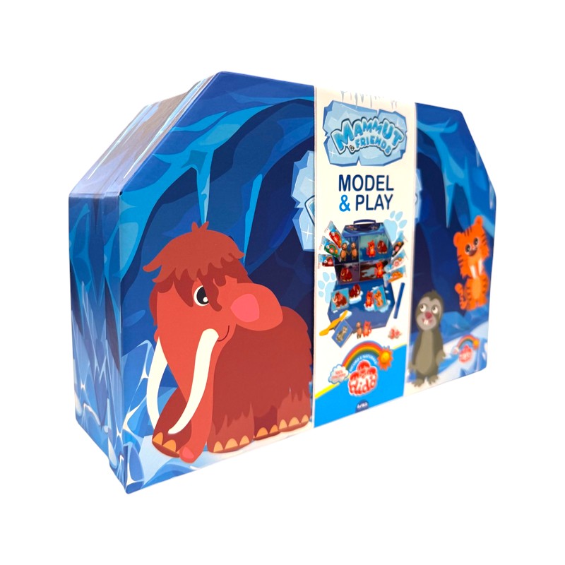 Didò Mammut & Friends Model & Play: valigetta grotta di ghiaccio con pasta per giocare e accessori per modellare. Su Viano Shop!