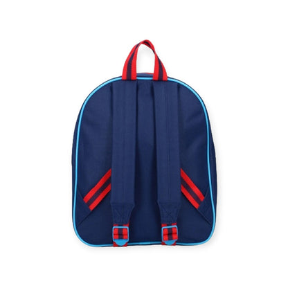 Bellissimo Zainetto da asilo per bambini a tema Spiderman. Sfondo blu con viso di spiderman 3D