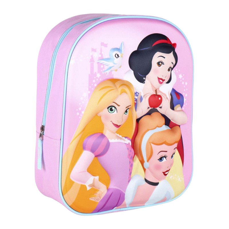 Fantastico zaino Disney con disegno 3D delle principesse.